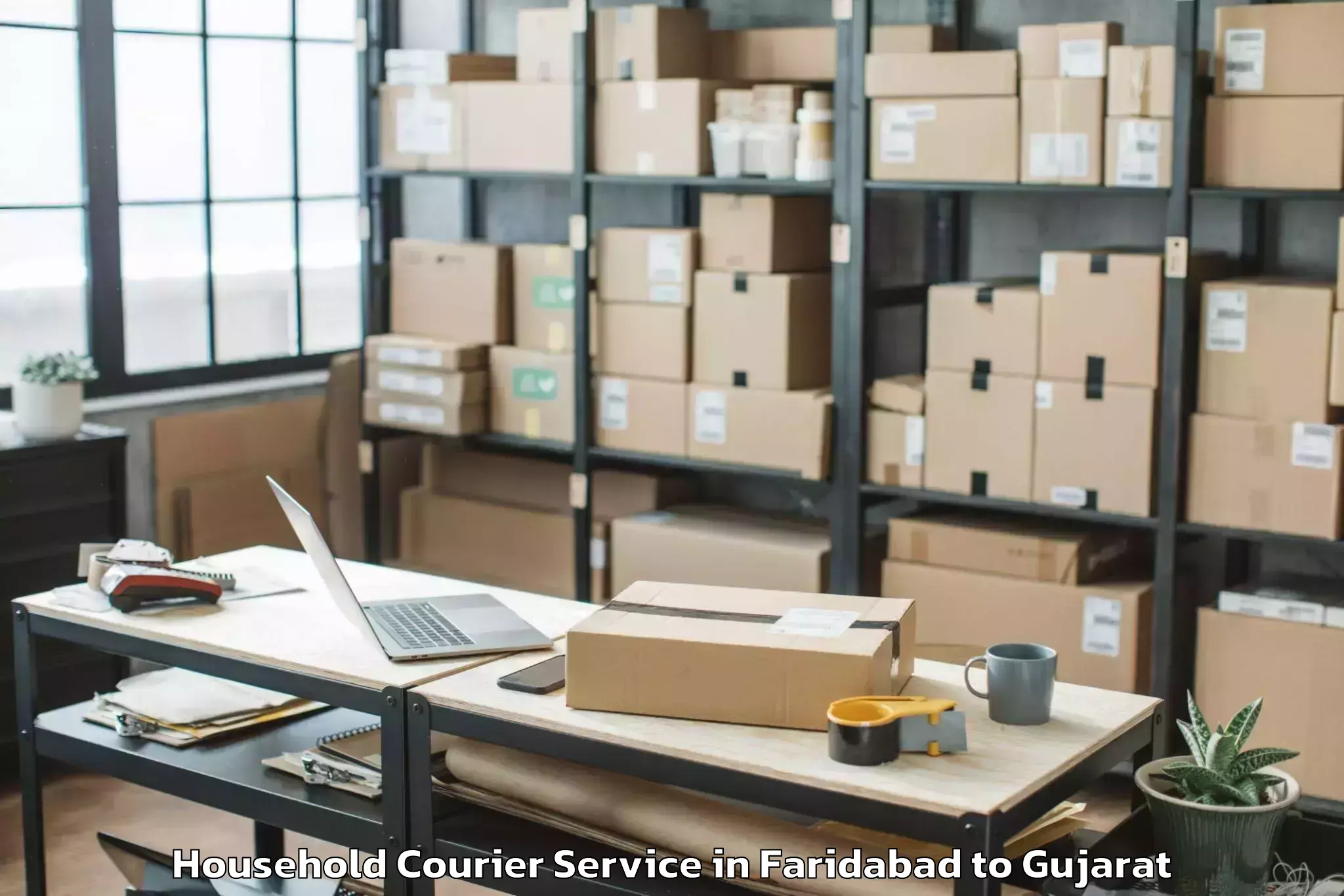 Professional Faridabad to Dediapada Household Courier